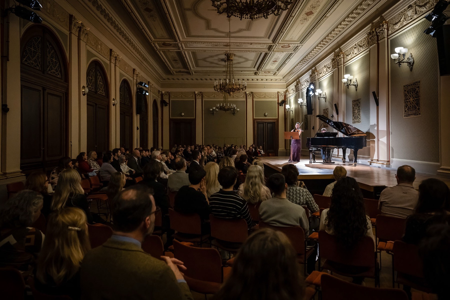Duo recital, view from the audience