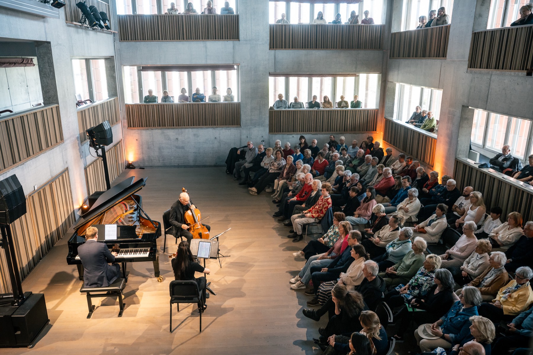 Trio recital, concert hall